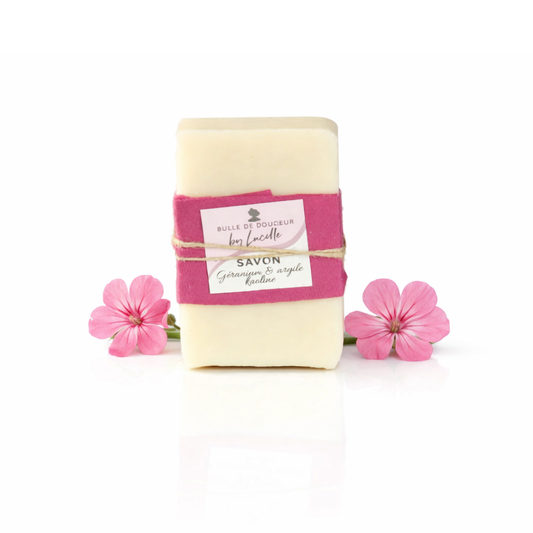 Savon à l’argile blanche et géranium